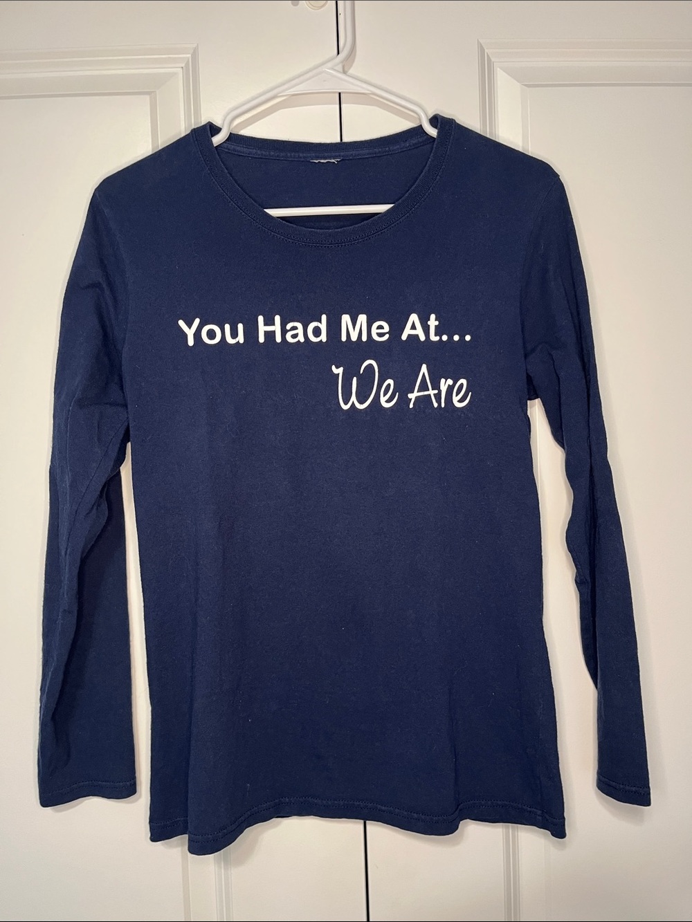 Navy Penn State Long-Sleeve Graphic Tee - "You Had Me At... We Are"